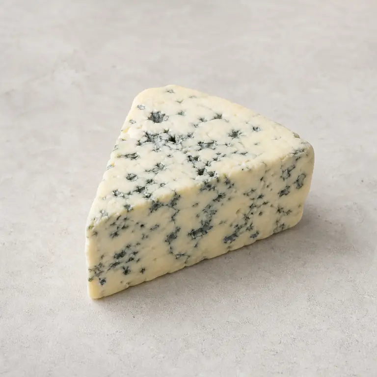 Queijo azul em uma superfície neutra