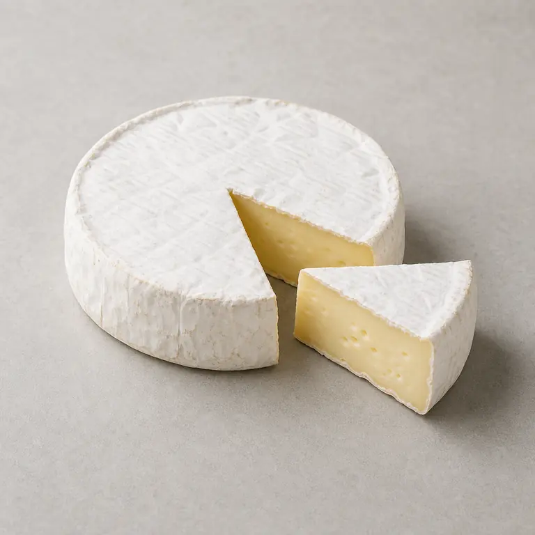 Queijo brie em uma superfície neutra