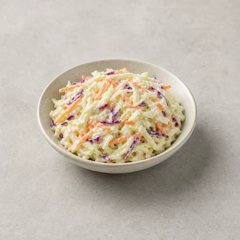 Coleslaw sur une surface neutre