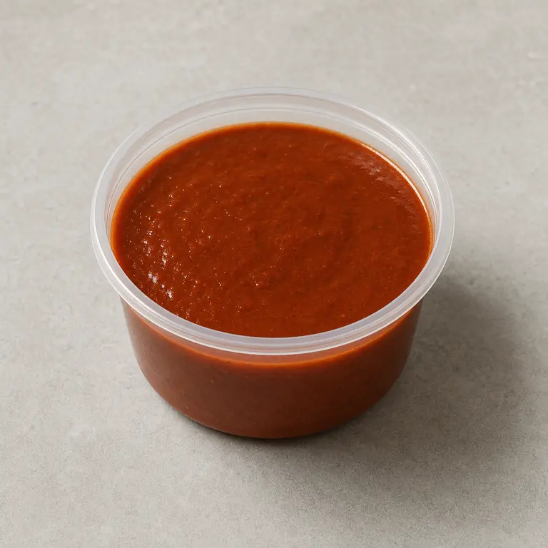 Molho enchilada (aberto) em uma superfície neutra
