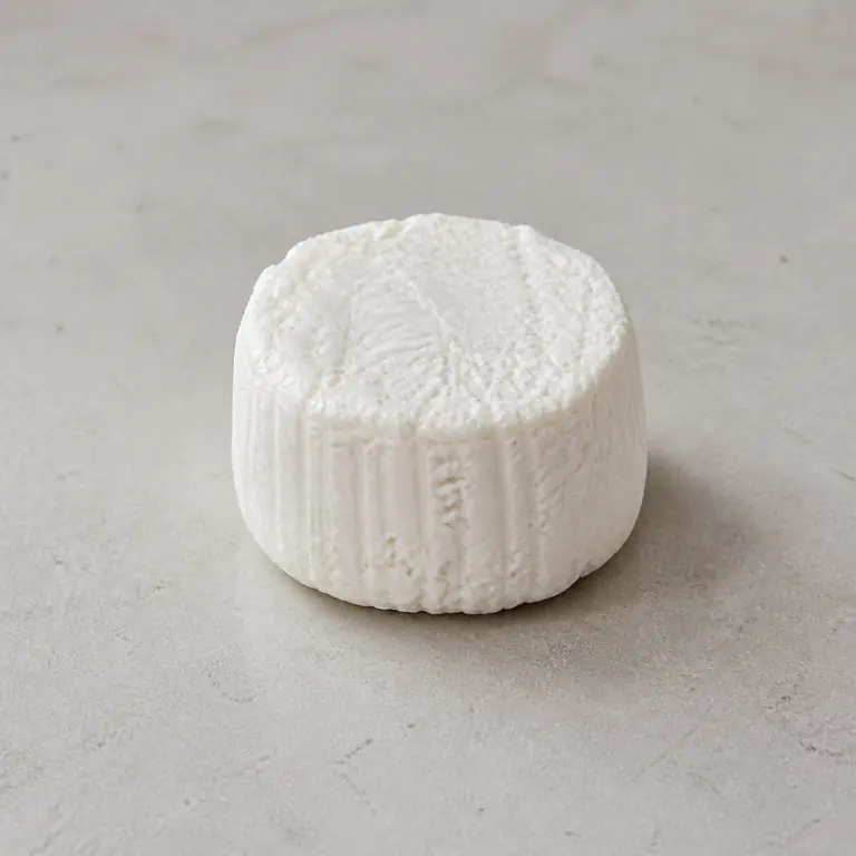 Queijo de cabra em uma superfície neutra