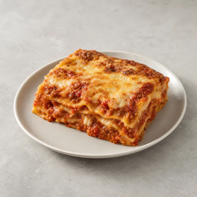 Lasagnes (cuit) sur une surface neutre