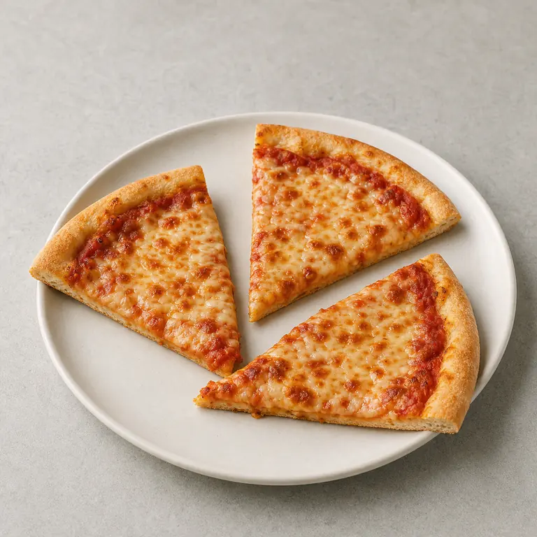 Reste de pizza sur une surface neutre
