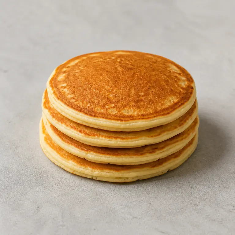 Pancakes (cuit) sur une surface neutre